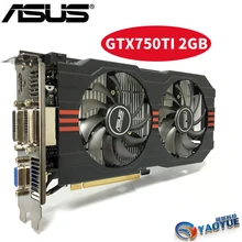 Asus GTX-750TI-OC-2GB GTX750TI GTX 750TI 2G D5 DDR5 128 бит настольных ПК Графика карты PCI Express 3,0 компьютеров видеокарта HDMI