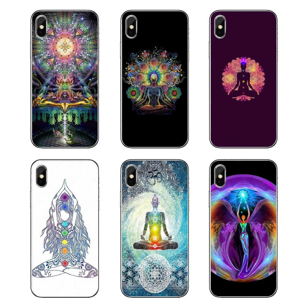 Soft Transparent Shell Covers For iPod Touch iPhone 4 4S 5 5S 5C SE 6 6S 7 8 X XR XS Plus MAX Chakra Yoga | Мобильные телефоны и