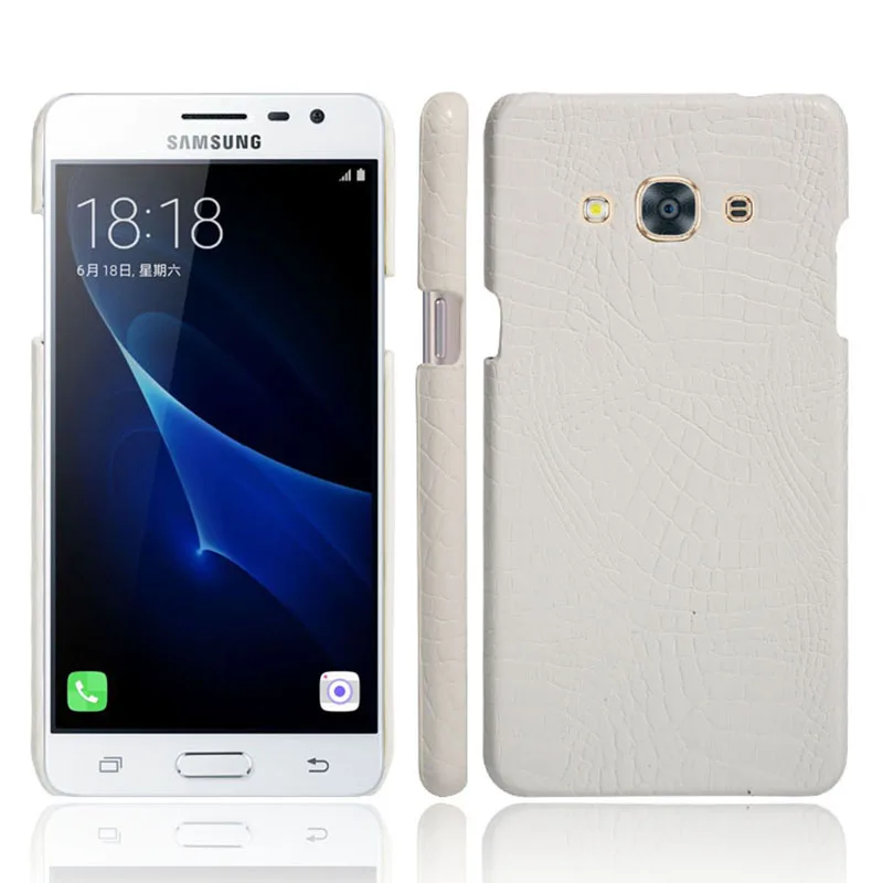 Крокодил футляр для samsung J3 про крокодила Случаях Жесткий Стенд задняя крышка Pro