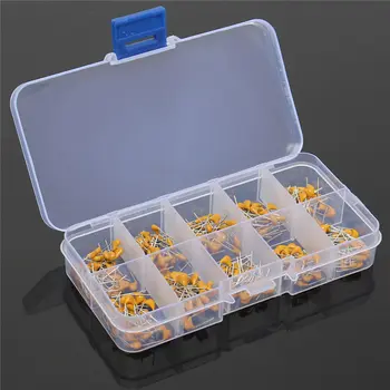 

Wholesale Best Price 300pcs Capacitors Boxed Package 10Values 50V 10pF To 100nF Multilayer Ceramic Capacitor Assortment Kit