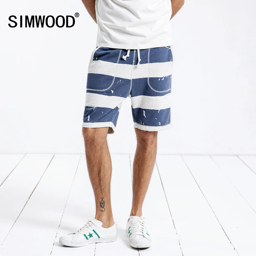 SIMWOOD 2019 летние новые мужские шорты на шнурке эластичная спортивная одежда