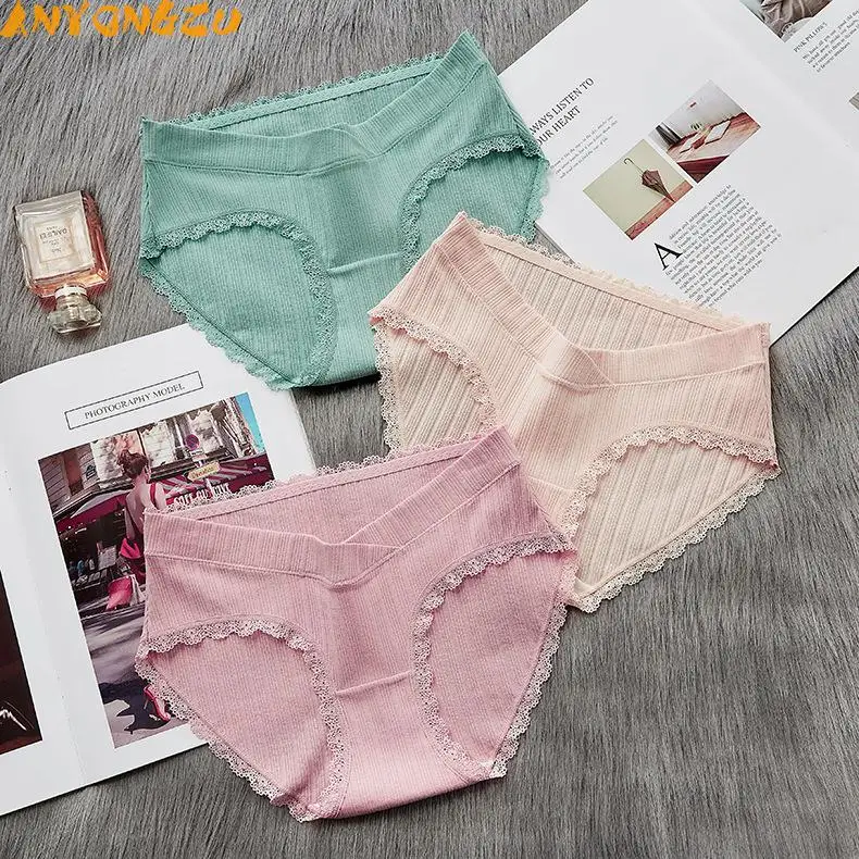 

New Type Pregnant Women IntimatesPregnancy Pure Cotton Crotch Low Waist Bracket Abdomen Large Size Breathable Underwear 2psc/lot