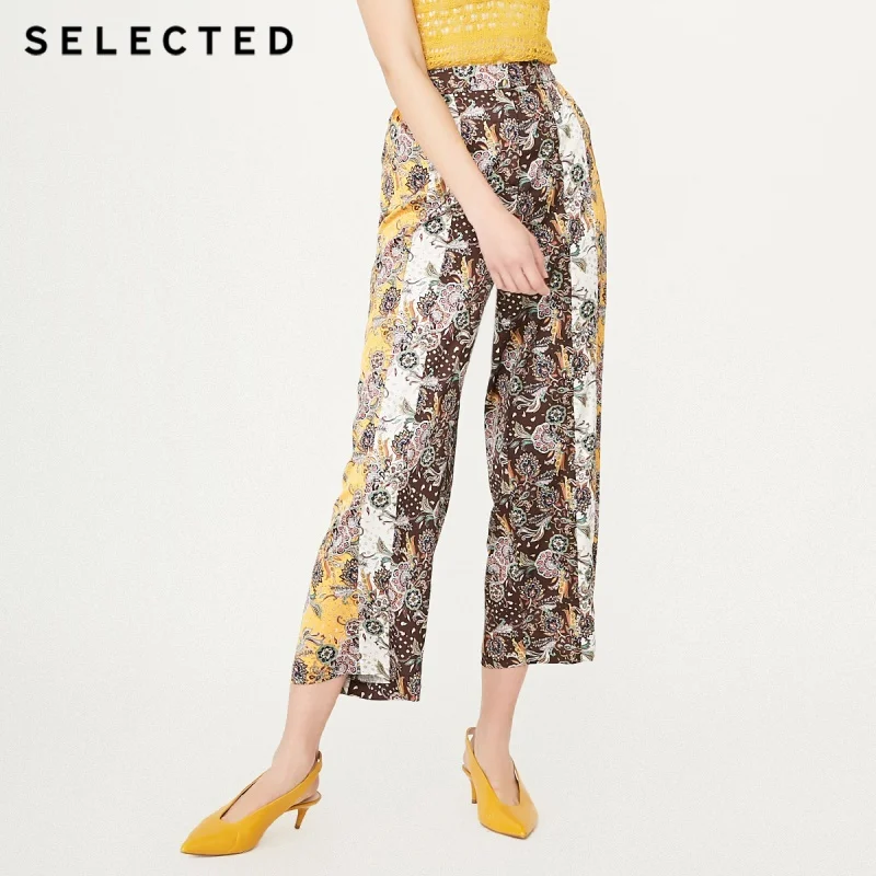 

SELECTED Women's Summer Loose Fit Printed National Style Casual Pants S|419214510