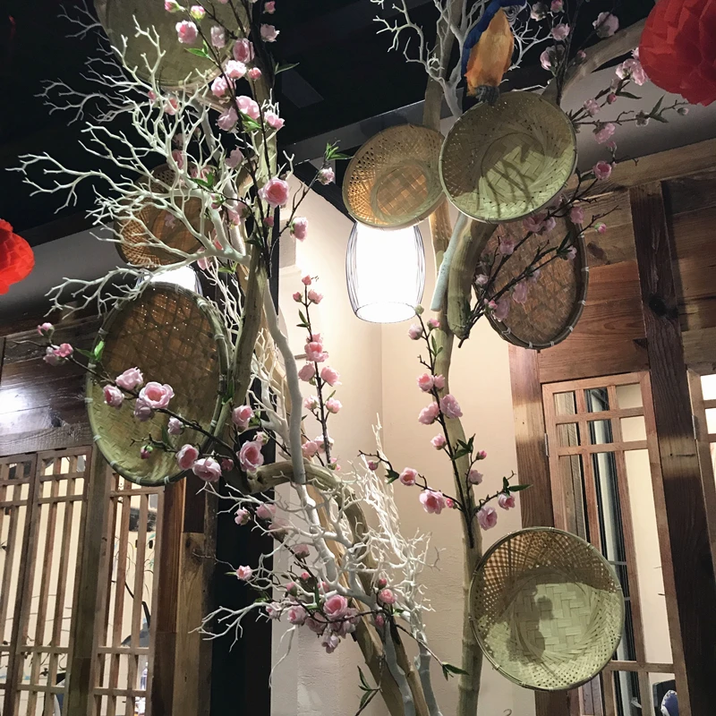 JAROWN Artificial Flowers For Plum Blossom Fake Leaves Table Arrange Silk Flowers For Wedding Home Party Decoration Accessory  (19)