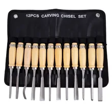 12 шт. резьба по дереву стамеска набор инструментов профессиональная Деревообработка столярных изделий резьба долото DIY детальные ручные инструменты