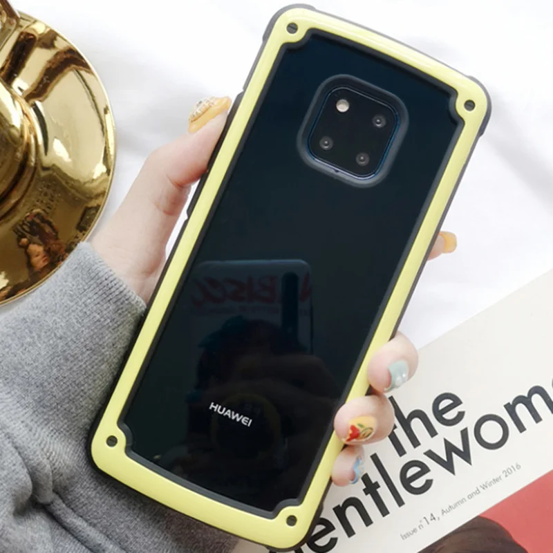 

Luxury Armor Silicone Bumper Case On The For Huawei P20 P30 Pro Mate 20 Lite Shockproof Case For Huawei P Smart 2019 Soft Case