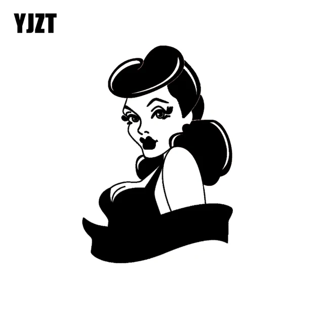Buy YJZT 9.3*13.2CM Pin Up Style Sexy Girl Retro Woman
