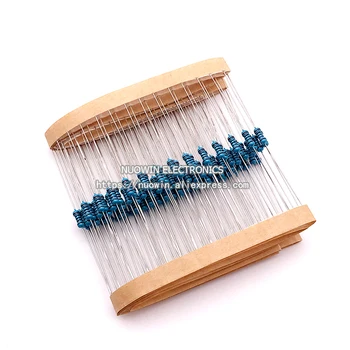 

100pcs 1/4W Metal Film Resistor 0.25W 1% 0 2.2 10 100 120 150 220 270 330 390 470 1K 2.2K 4.7K 10K 15K 100K 470K 1M ohm