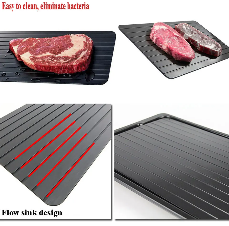 CAKEHOUD Горячая Новая алюминиевая пластина для разморозки разделочная доска стейк замороженная еда мясо быстро, безопасно пластина для разморозки кухонные инструменты