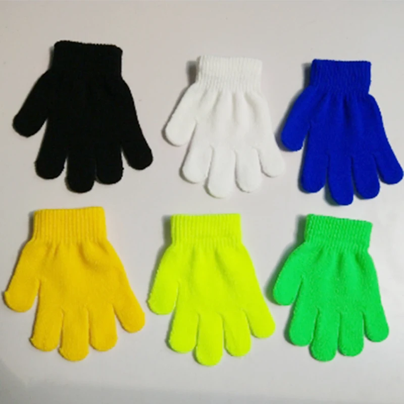 Новые варежки; сезон осень-зима; однотонные детские вязаные перчатки; 1 пара; красивые ветрозащитные волшебные перчатки; сохраняющие тепло; студенческие перчатки