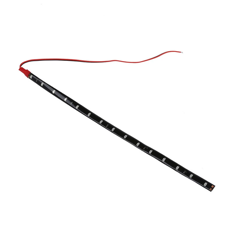 JX-LCLYL 2pcs 30cm Flexible 3528 15LED Car Interior Underdash Footwell Strip Light Red