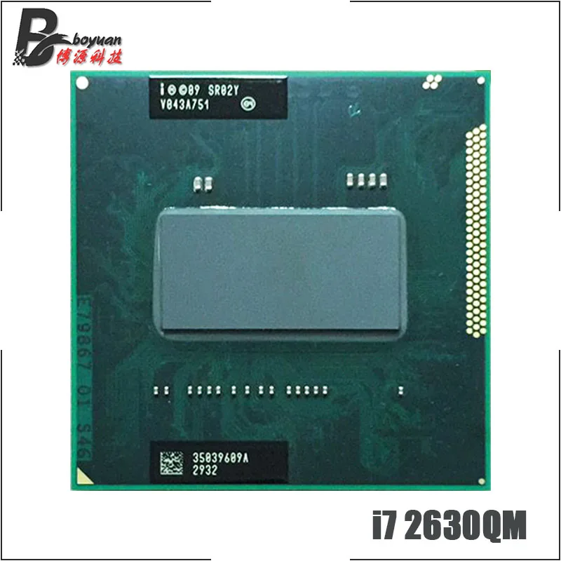 Четырехъядерный процессор Intel Core i7 2630QM SR02Y 2 0 ГГц Восьмиядерный 6M 45W Socket G2 / rPGA988B |