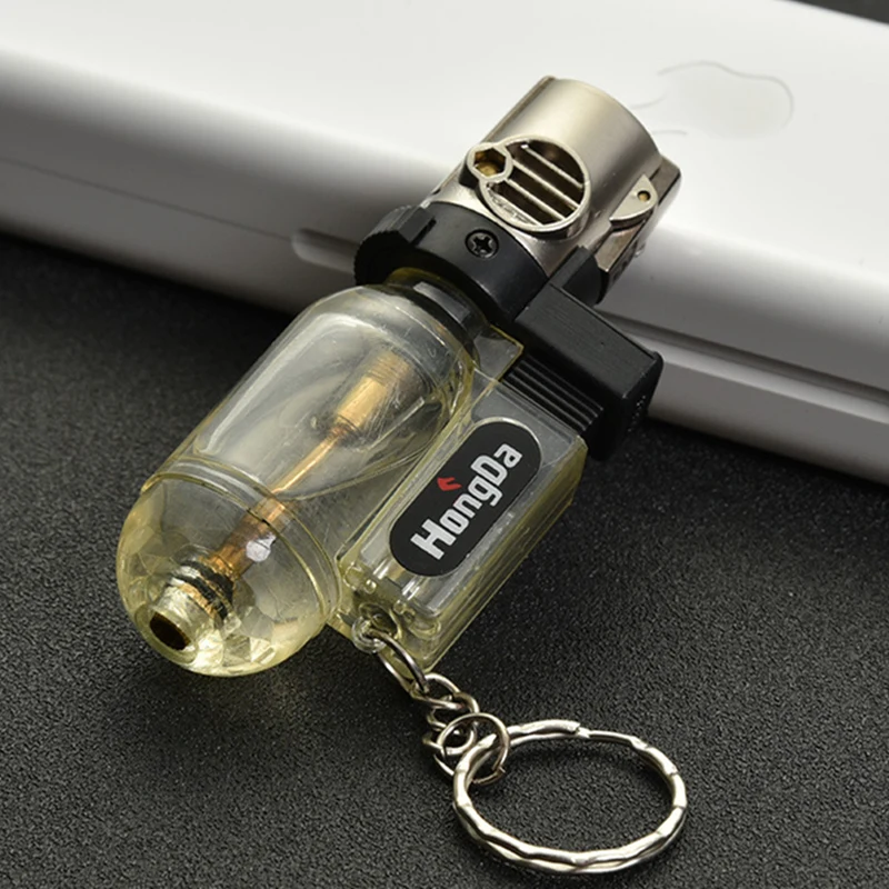 

Portable Spray Gun Jet Lighter Torch Turbo Lighter Key Ring Nozzles Windproof Cigar Pipe Butane Gas Lighter For Outdoor 1300 C