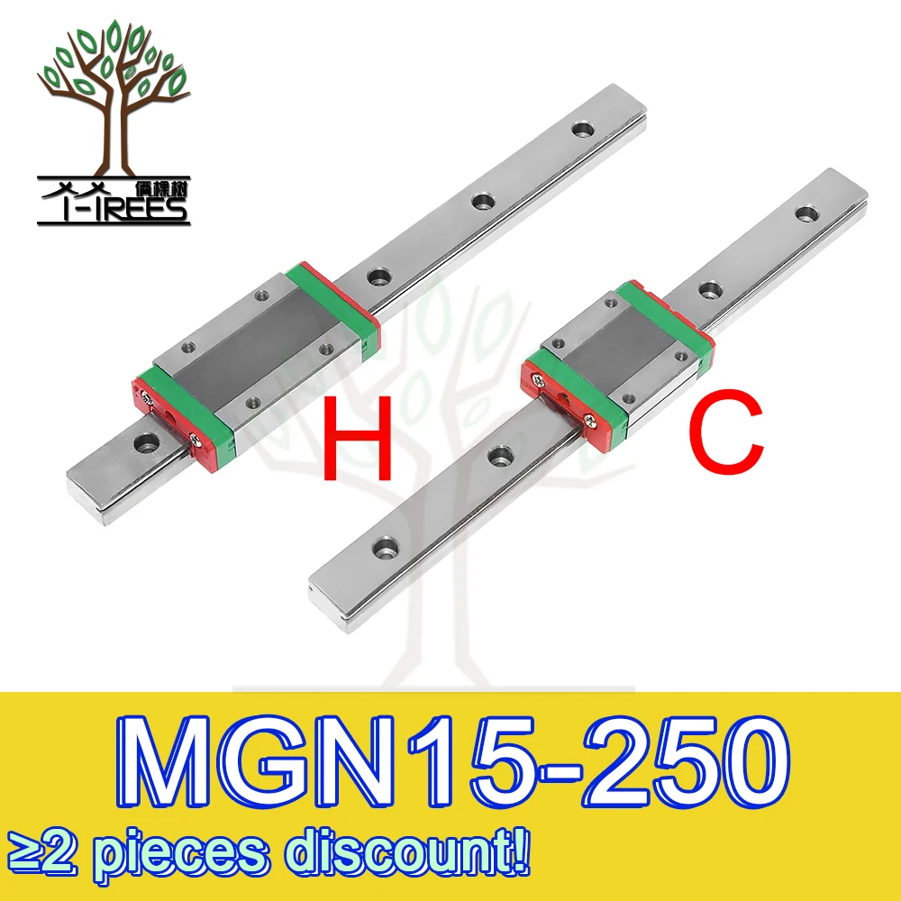 

3D PRINTING 15mm Linear Guide MGN15 250mm linear rail way + MGN15C or MGN15H Long linear carriage for CNC X Y Z Axis