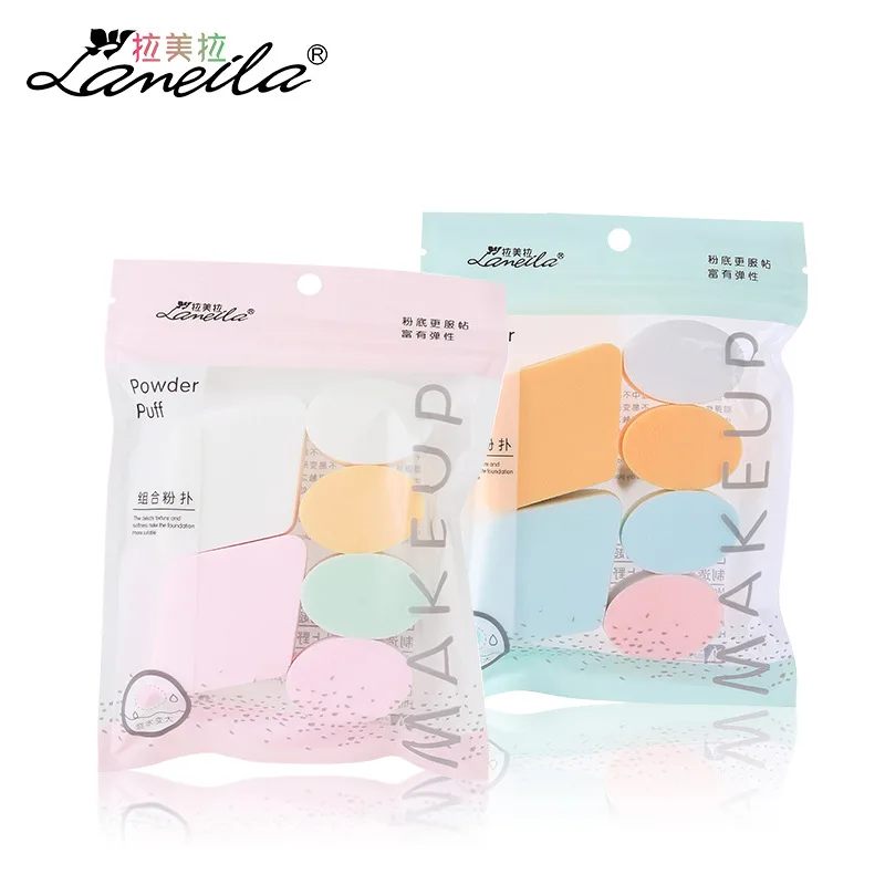 6 шт./пакет губка для макияжа, Круглый, со смешанными цветами, Алмазная форма, влажное сухое использование, больше в воде для лица, основа для макияжа, пудра для макияжа LM052