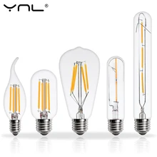 LED Edison Bulb E27 E14 220V 2W 4W 6W 8W Lampada de LED Filament Lamp Vintage Antique Retro Candle Glass Light