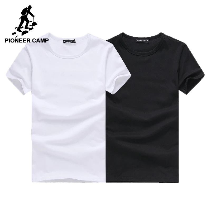Pioneer camp лето коротким т рубашки мужчин бренд clothing solid футболка мужчины лучшие