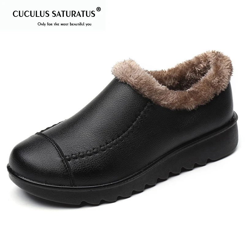 

Cuculus Mother shoes little cotton soft bottom anti-slip middle-aged old women cotton shoes Grandma shoes Snow Boots 1954