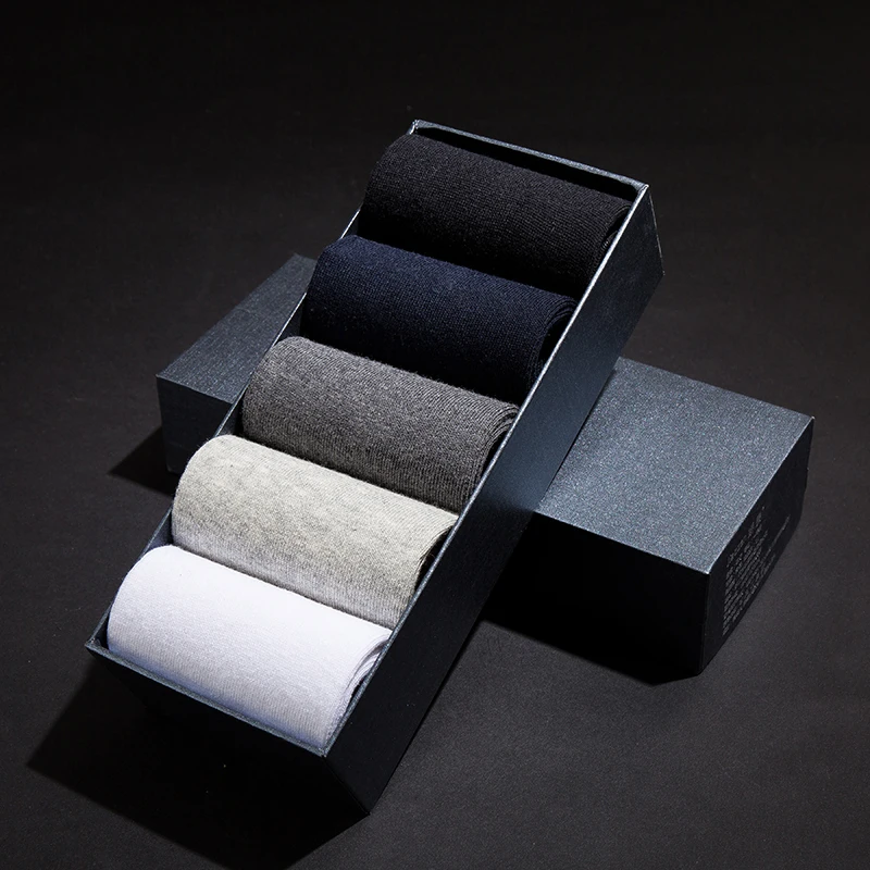 

New casual mens socks cotton 5 Pair business men long socks gifts for men autumn and winter male breathable socks DaXB20180109
