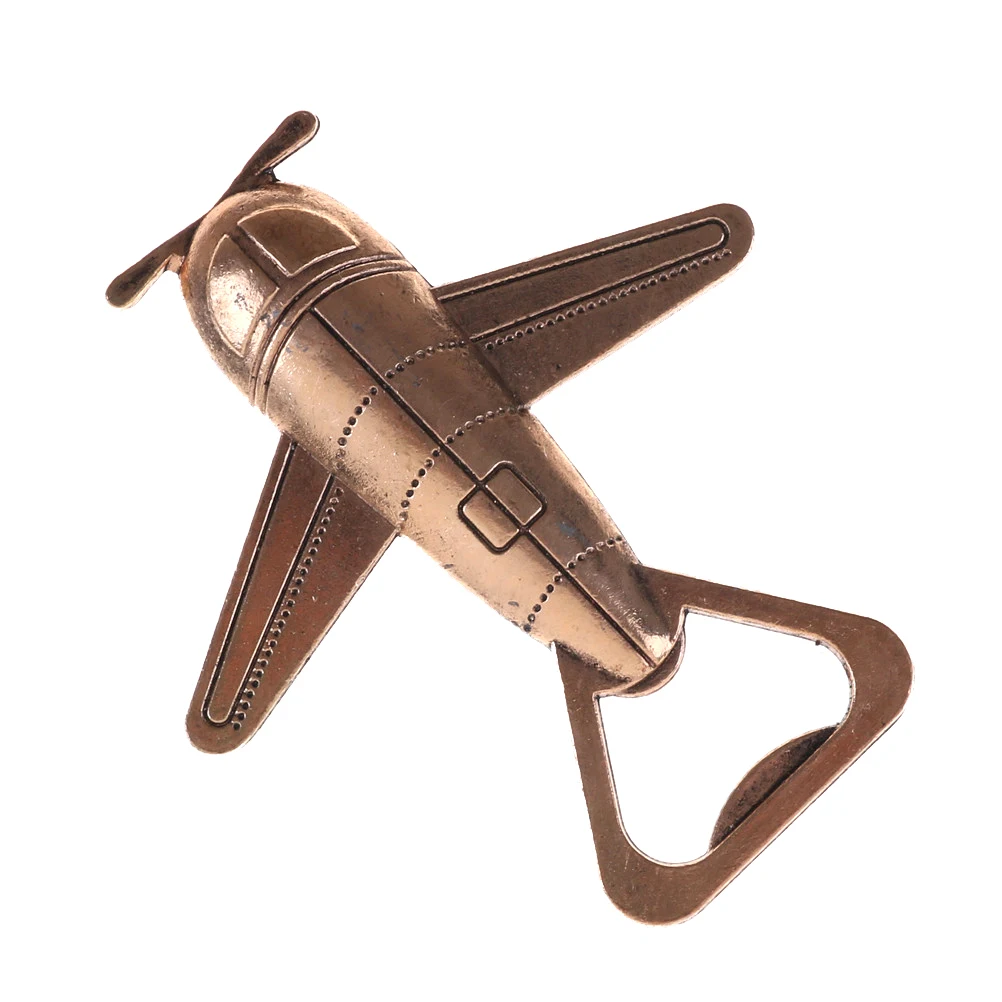 1pcs Premium Zinc alloy Bar supplies Aircraft Adventure Airplane Wine Beer Bottle Opener Wedding Gift Box Decor Portable