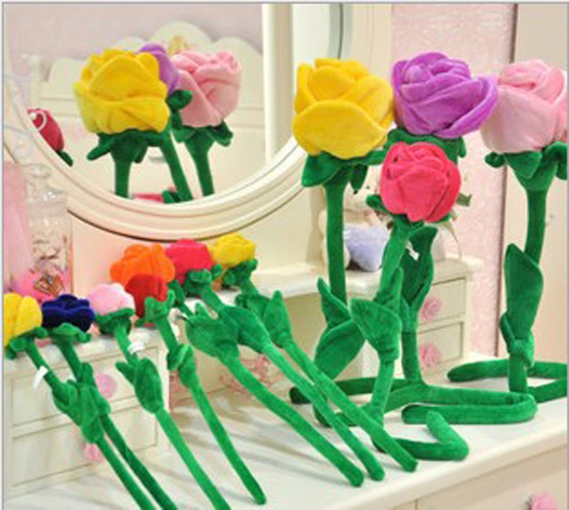 2005 32 baby plush toy 1pcs 32cm sunflower curtain buckle Cartoon plush flower curtain rose The