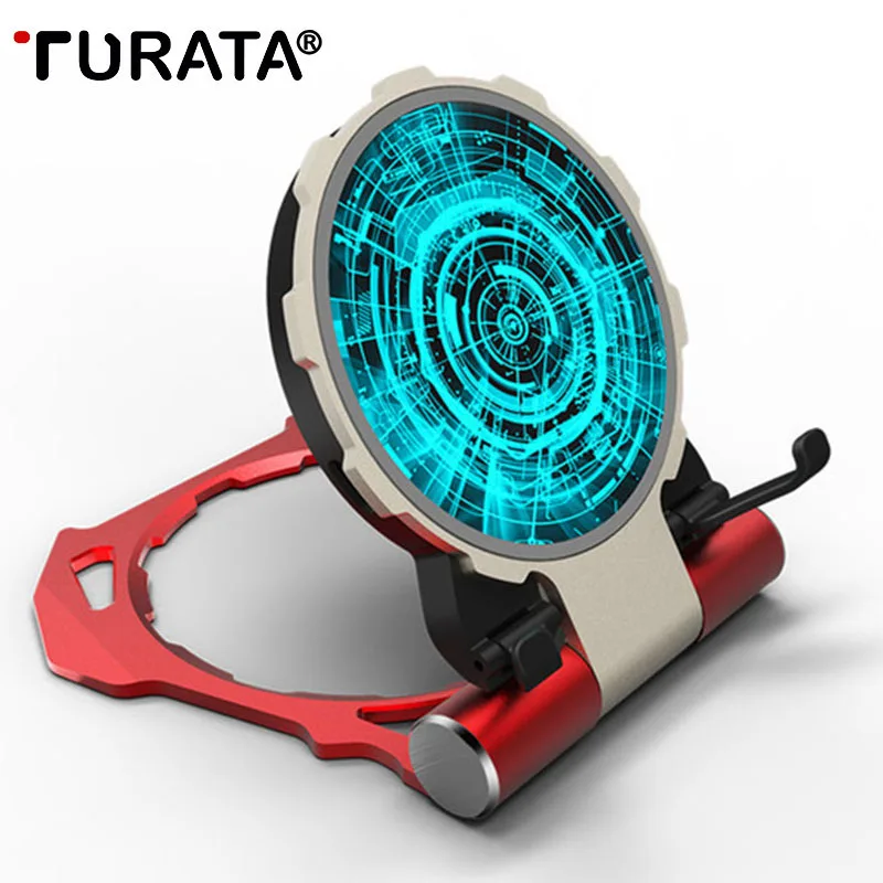 

TURATA Iron Man Qi Wireless Fast Charger for iPhone X 8 Samsung S9 Quick Charging Pad Foldable Holder Portable Wireless Charger