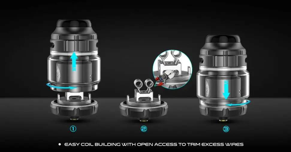 Original GeekVape Zeus X RTA 4.5ml 2ml Capacity Tank Supports Singledual Coil Building E-cig Vape Tank VS Zeus Dual AMMIT MTL 01 (5)