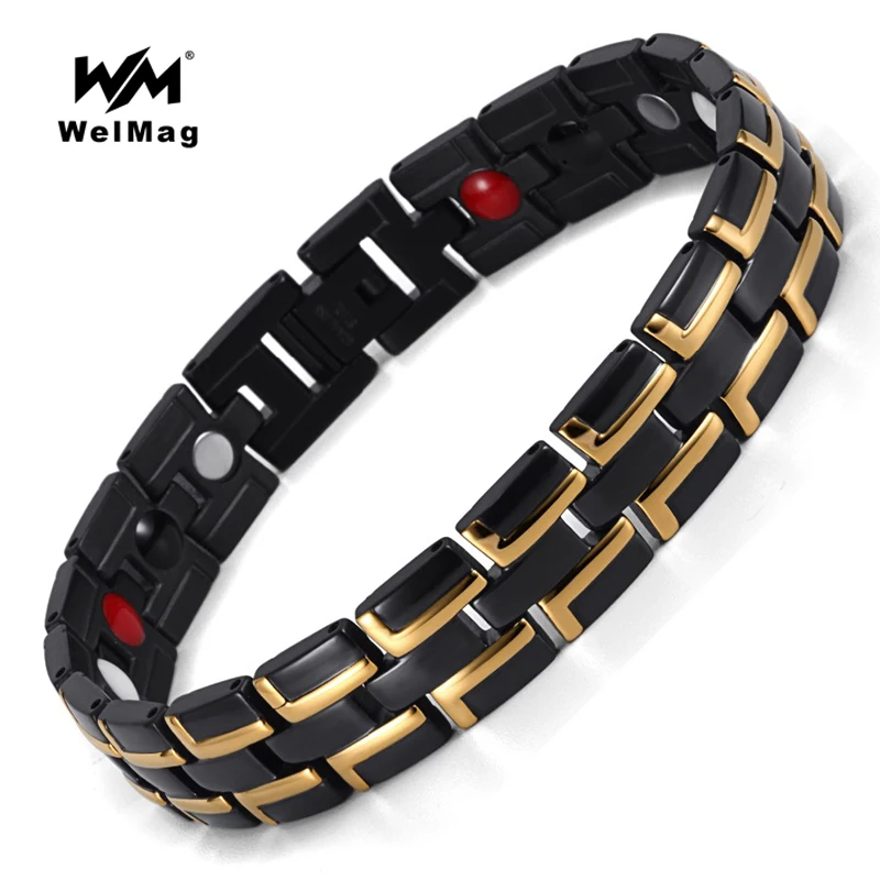 Купить welmag высококачественный магнитный браслет для здоровья мужские