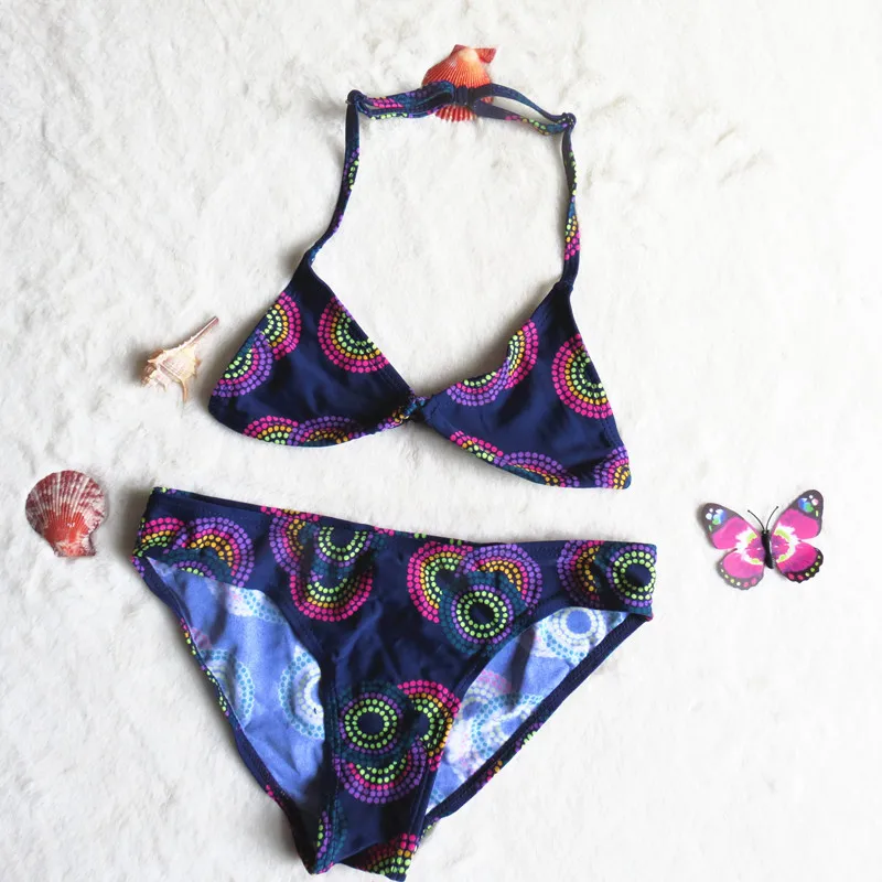 

2019 Girls Swimsuit Two Piece Children's Swimwear 8-16 Years Swimming Suits Girls Bikini Bathing Suits Infantil Tankini G1-SW635