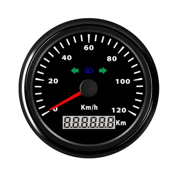 

85mm Digital Speedometer 120 KM/H GPS SPEEDO Meter Waterproof Steel Bezel for Car Motorcycle Boat Vessel ATV Red Backlight