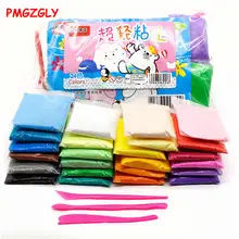 Поделочная глина 24 шт. воздуха глина из пластилина, пластилин свет DIY мягкие Творческий Handgum Игрушечные лошадки DIY пластилина глины обучения Игрушечные лошадки