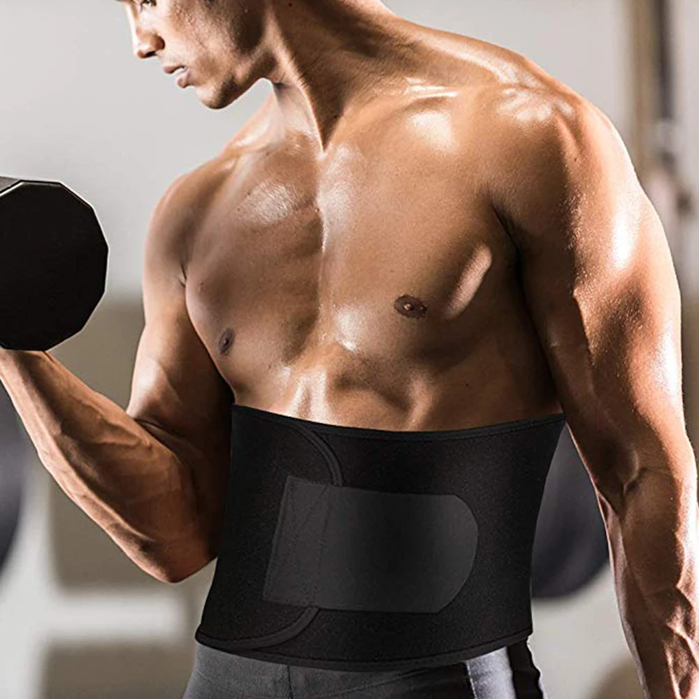 

Neoprene Sweat Waist Trimmer Belt Fitness Waist Belt Trainer Silver Coating with Small Pocket for Man and Women（S/M/L）