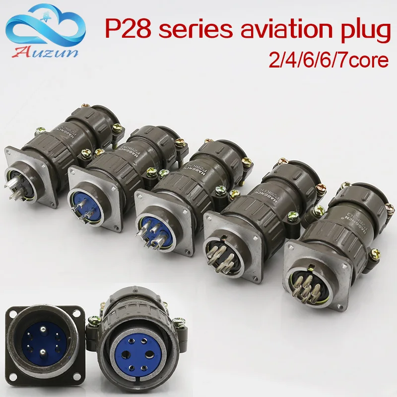 

Aviation plug socket round connector P28 series 2.4.6.7core diameter 28MM