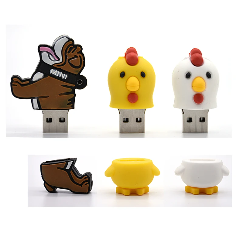 Мультфильм Бульдог Флеш накопитель курица USB флеш-накопитель 16 GB «Дональд Дак» флешки 8 GB 4G флэш-карты 32 GB 64G flash memory stick U диск