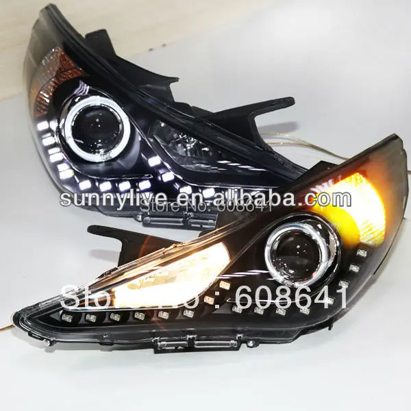 Для Hyundai Sonata светодиодные фары ангельские глазки от 2009 до 2011 года YZ|eye led|angel eyes ledangel