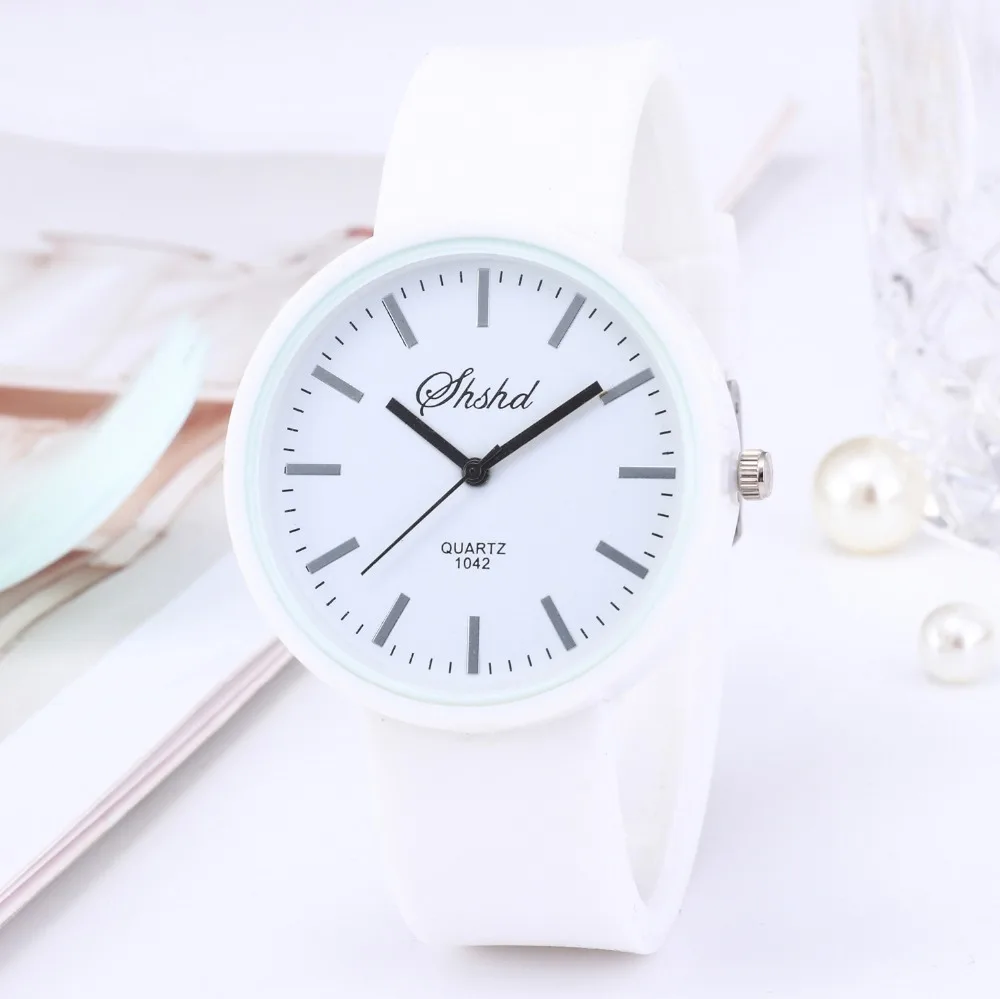 Модный бренд Для женщин женские часы с силиконовым браслетом круглые аналоговые кварцевые c циферблатом наручные Повседневное разноцветное платье; Дизайнерская обувь; женские водонепроницаемые часы
