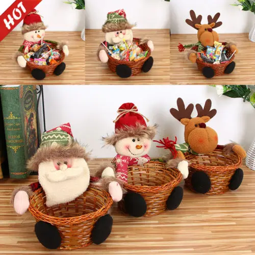 

Hot Cute Christmas Candy Bottle Jar Storage Case Gift Box Santa Jars Container Tableware Ornament Snowman Party Home Decor
