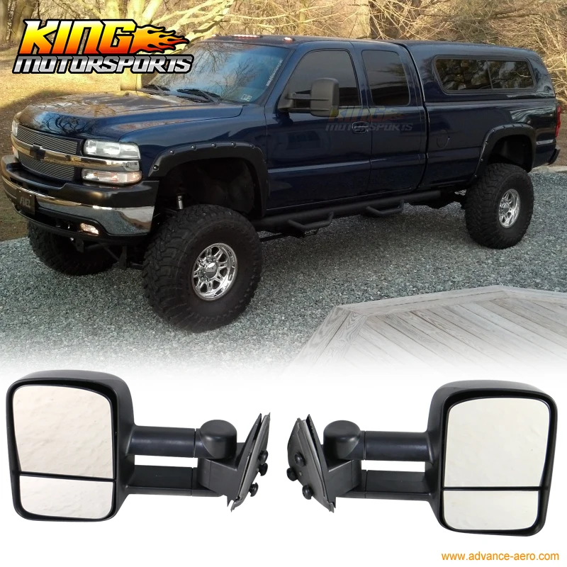 Fit For 99 06 Chevy Silverado GMC Sierra Side View Tow Towing Mirror