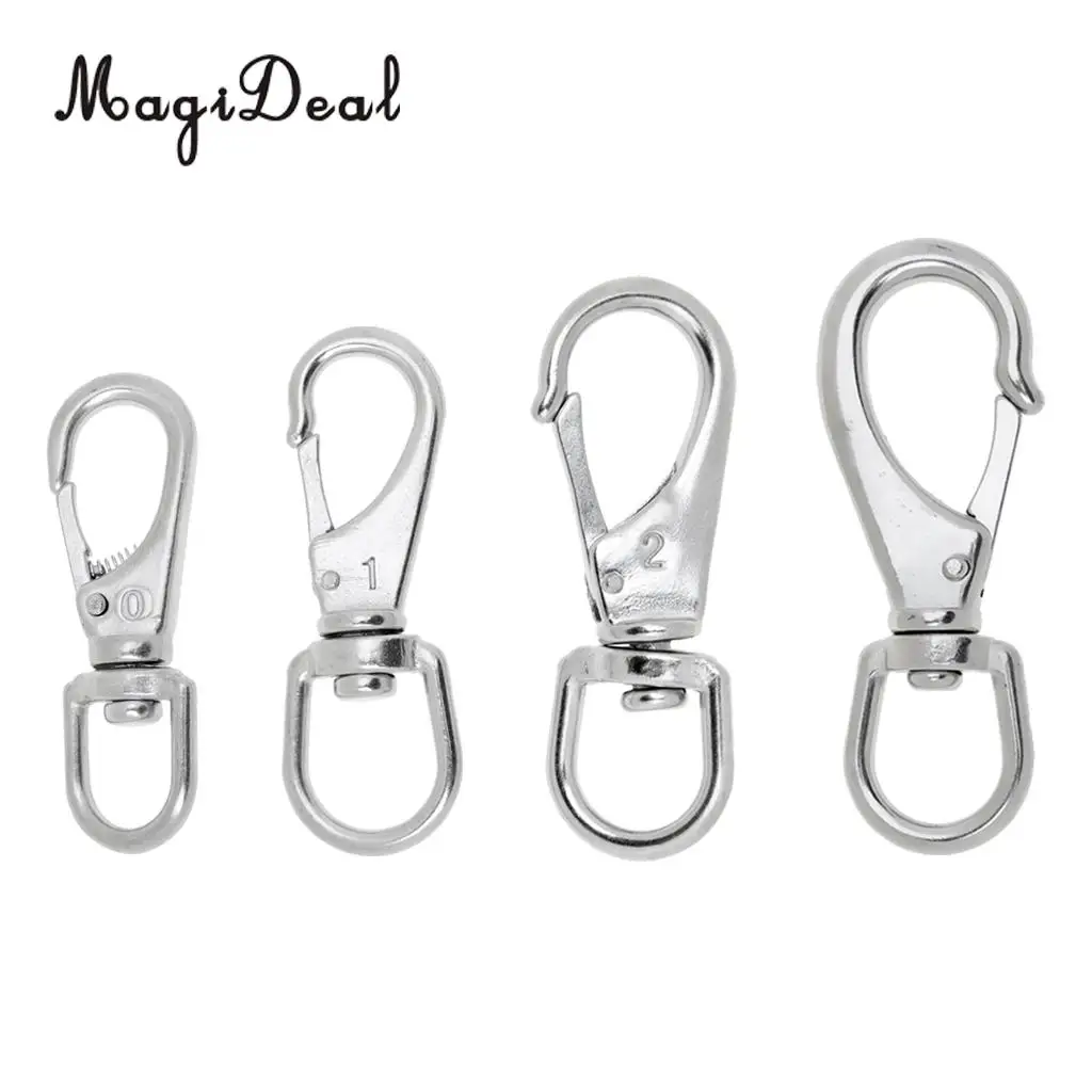 

304 Stainless Steel Marine Boat Swivel Eye Quick Spring Snap Hook for Marine Equestrian Outdoor Sports Parts 65/85/95/115mm
