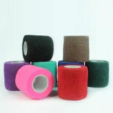 Usa e getta Autoadesivo Bendaggio Elastico Per La Maniglia Con Il Tubo di Serraggio Di Accessori Del Tatuaggio di trasporto Casuale di Colore x1