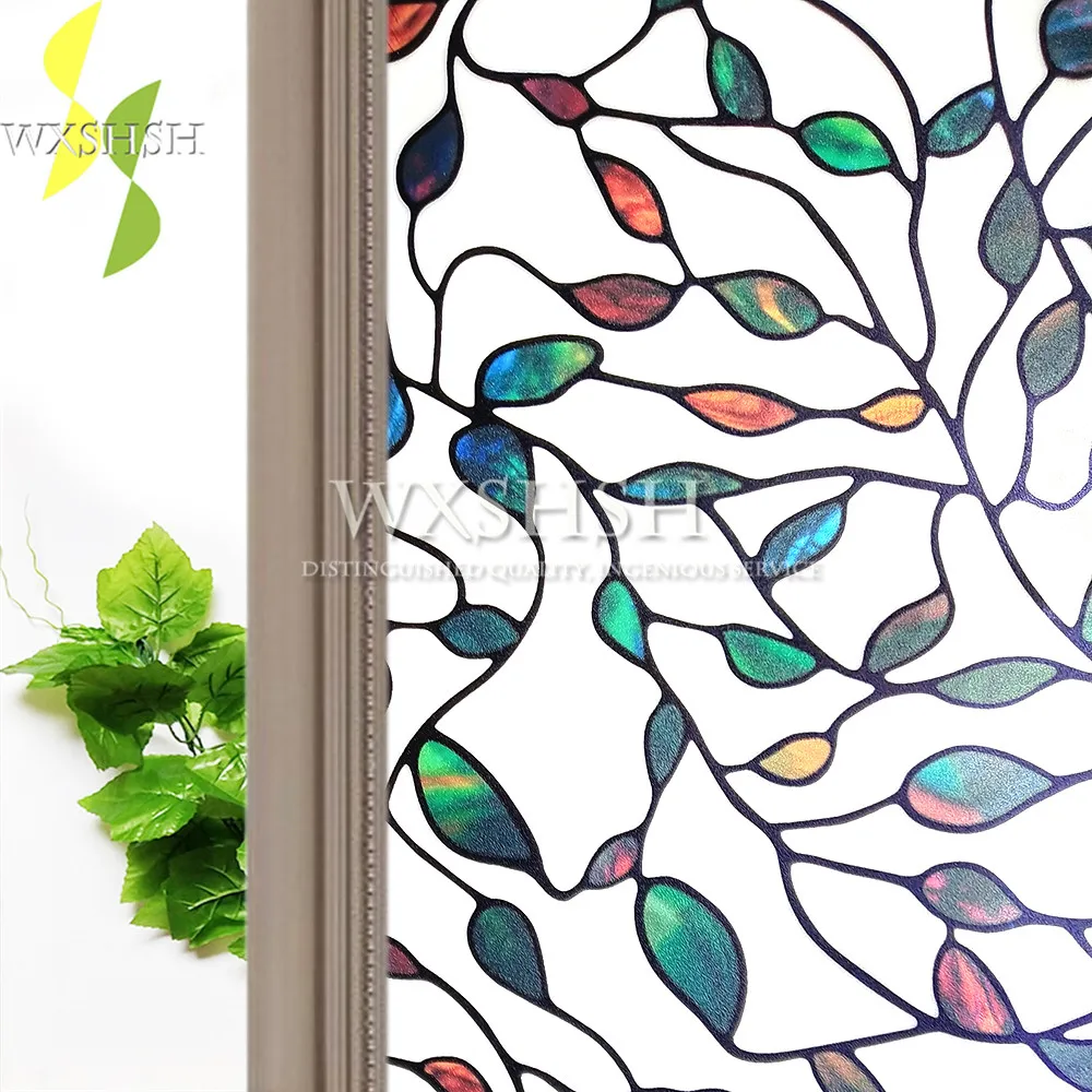 60*400 см винил зеленый статические окна плёнки, самоклеющиеся дома кухня декоративные стекло фольга, витражи Privacy цепляются окна стикеры