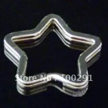 33 мм Звезда Форма родий ключ с покрытием цепи& Брелоки& Сплит Кольца Ювелирные изделия фурнитура Аксессуары