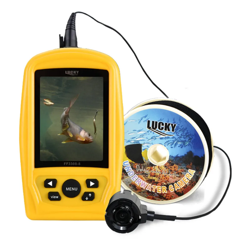 

Lucky FF3308-8 Portable Underwater Camera Fishing Inspection System CMD Sensor 3.5 inch TFT RGB Waterproof Monitor 20M Cable