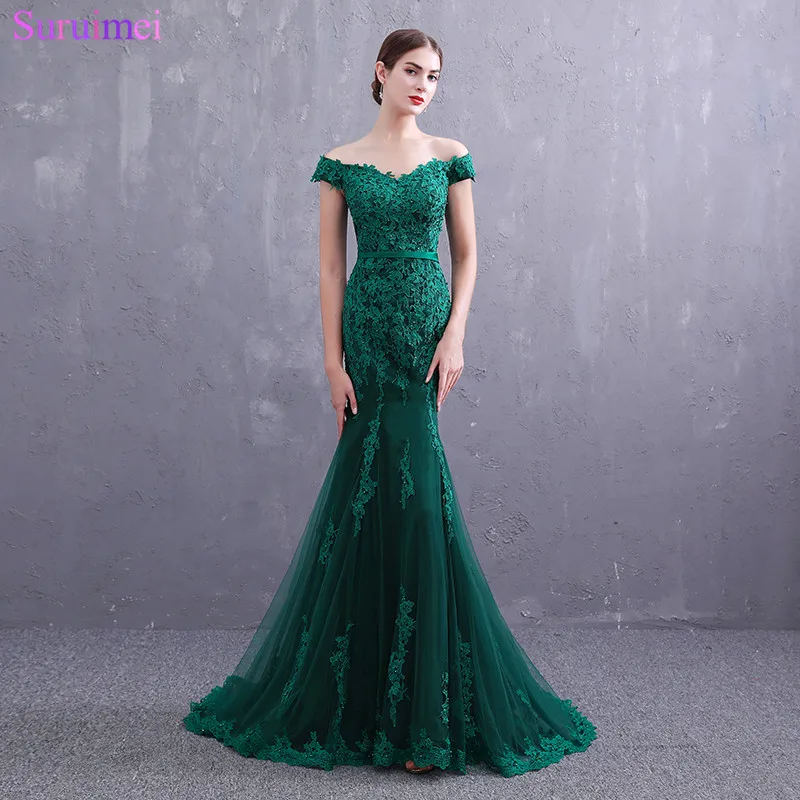 green evening wear