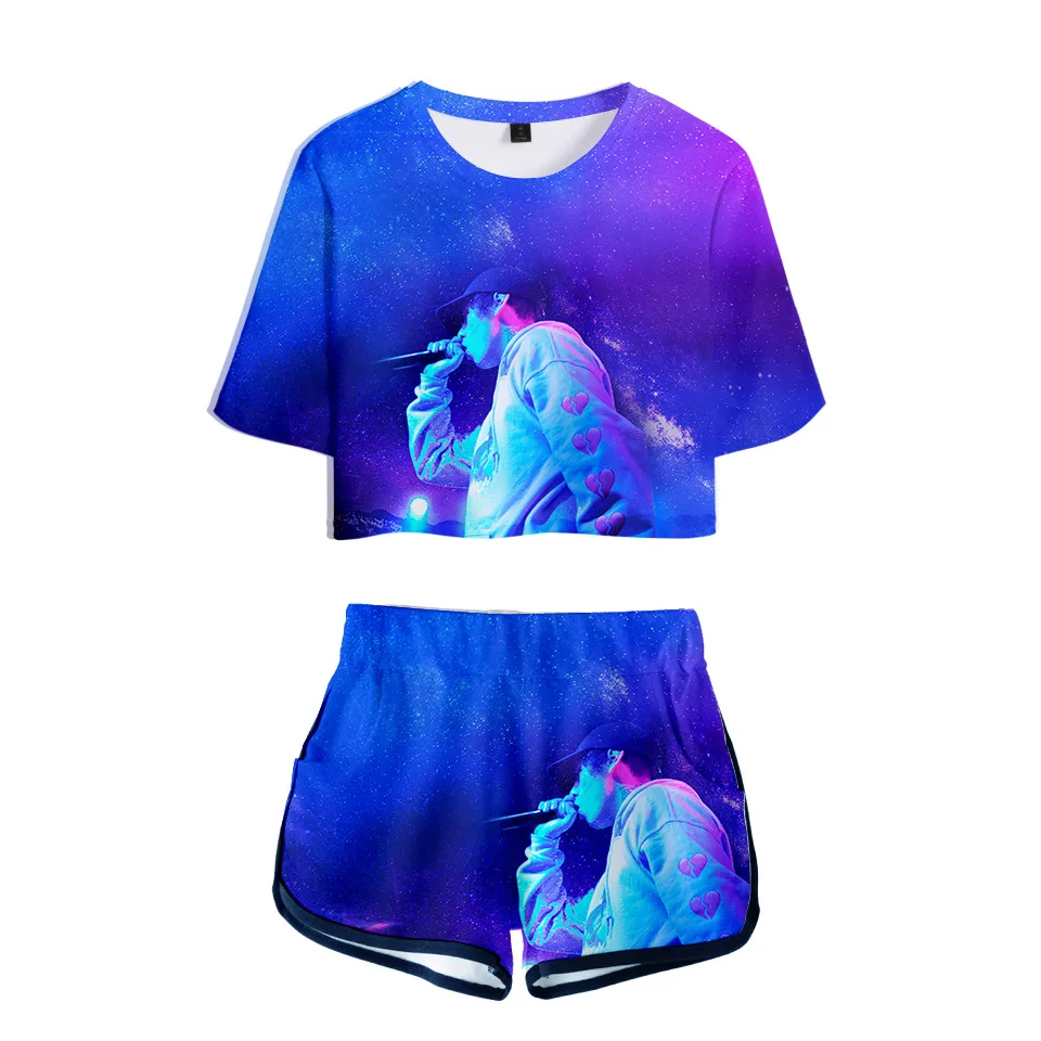 

Lil Xan Xanarchy Women Outfits Two Piece Set Women Outfit 3D T-Shirt Women's Suit Shorts Summer Top Ensemble Femme Biker Shorts
