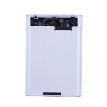 3.5inch USB 3.0 SATA HDD Case Hard Drive Enclosure Transparent External Storage Hard Disk Case Power Adapter for PC Laptop