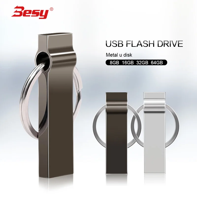 Водонепроницаемый флэш накопитель ГБ 4 8 16 cle USB флеш с кольцом для ключей внешний