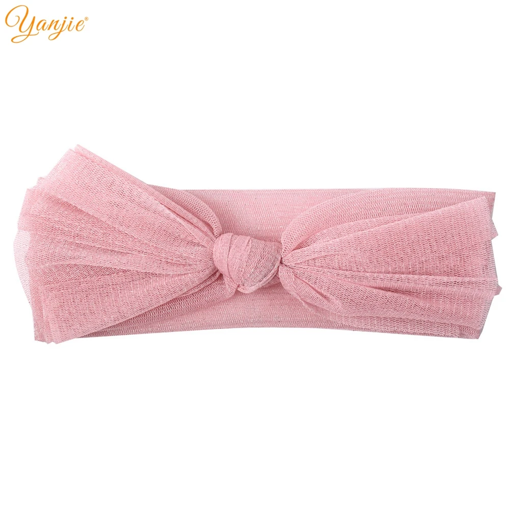 

2019 Glitter Mesh Headband For Girls Solid Elastic Turban Princess Kids Photo Hair Bands New Arrival Hair Accessories Headwear
