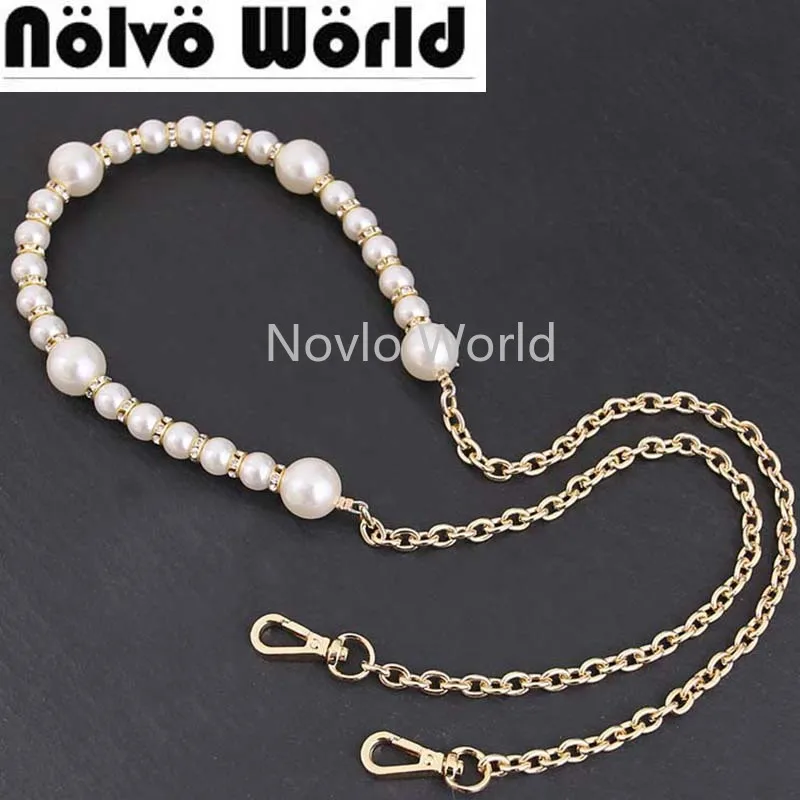 

1-2-5 pieces 120cm Purse handle handbag handmade pearl long chain,fashion ladies female wedding evening bag accessories