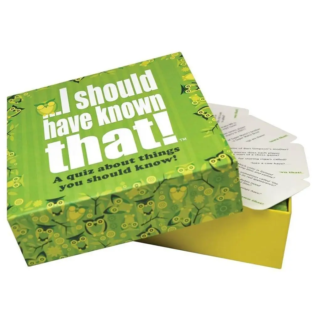

I Should Have Known Full English Game Card Party Card Puzzle Toys For Children Game And Puzzles